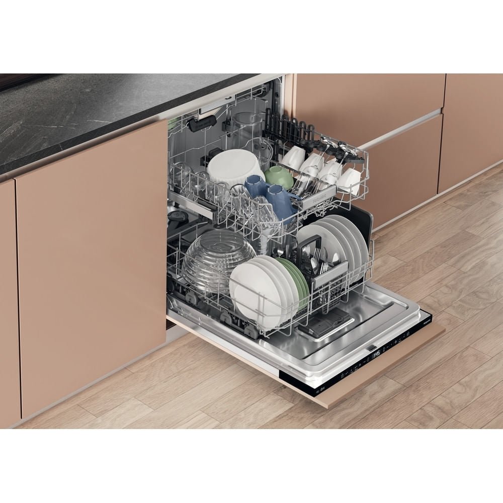 Hotpoint H8IHT59LSUK 14 place settings Built-In Fully Integrated Dishwasher - Black | Atlantic Electrics