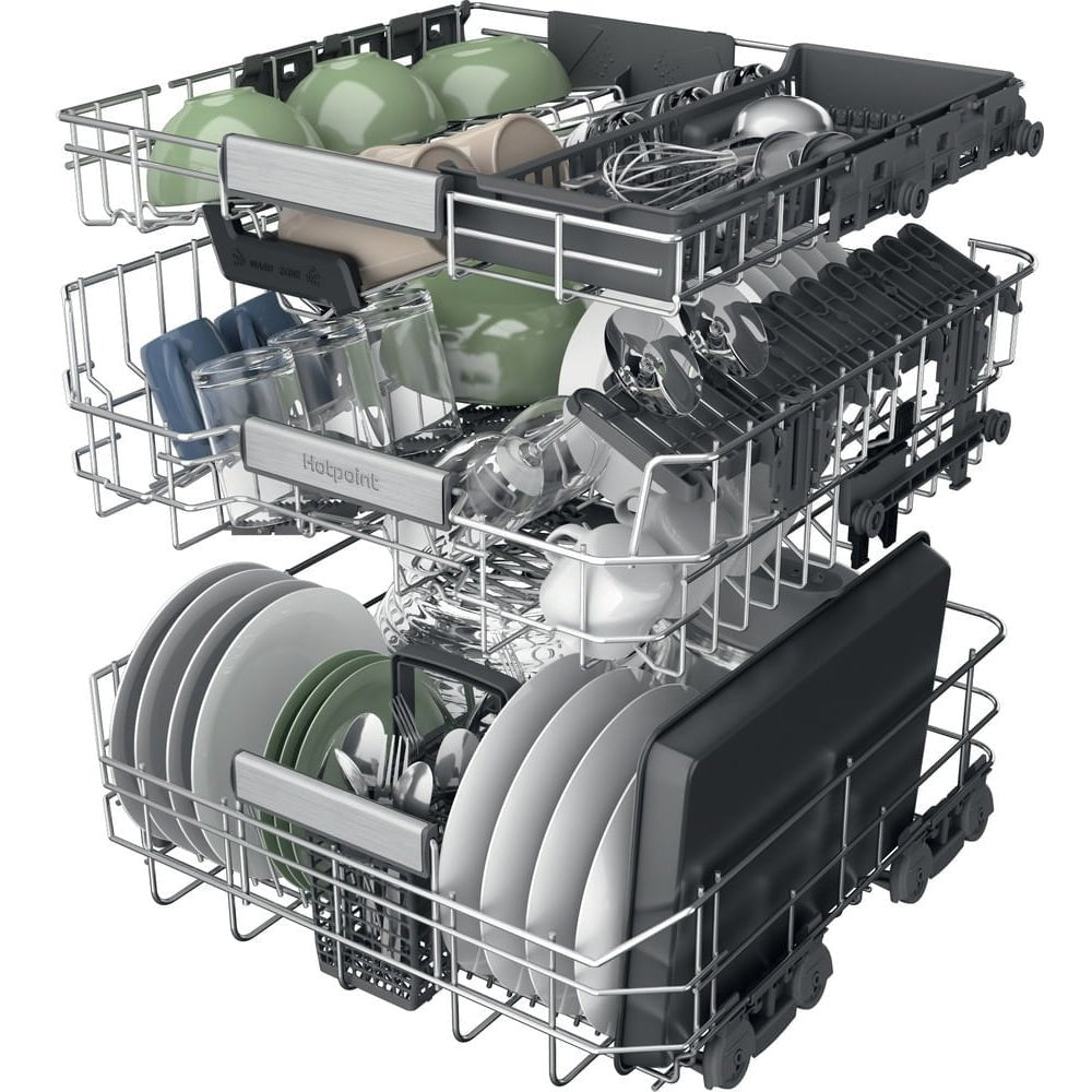Hotpoint H8IHT59LSUK 14 place settings Built-In Fully Integrated Dishwasher - Black | Atlantic Electrics
