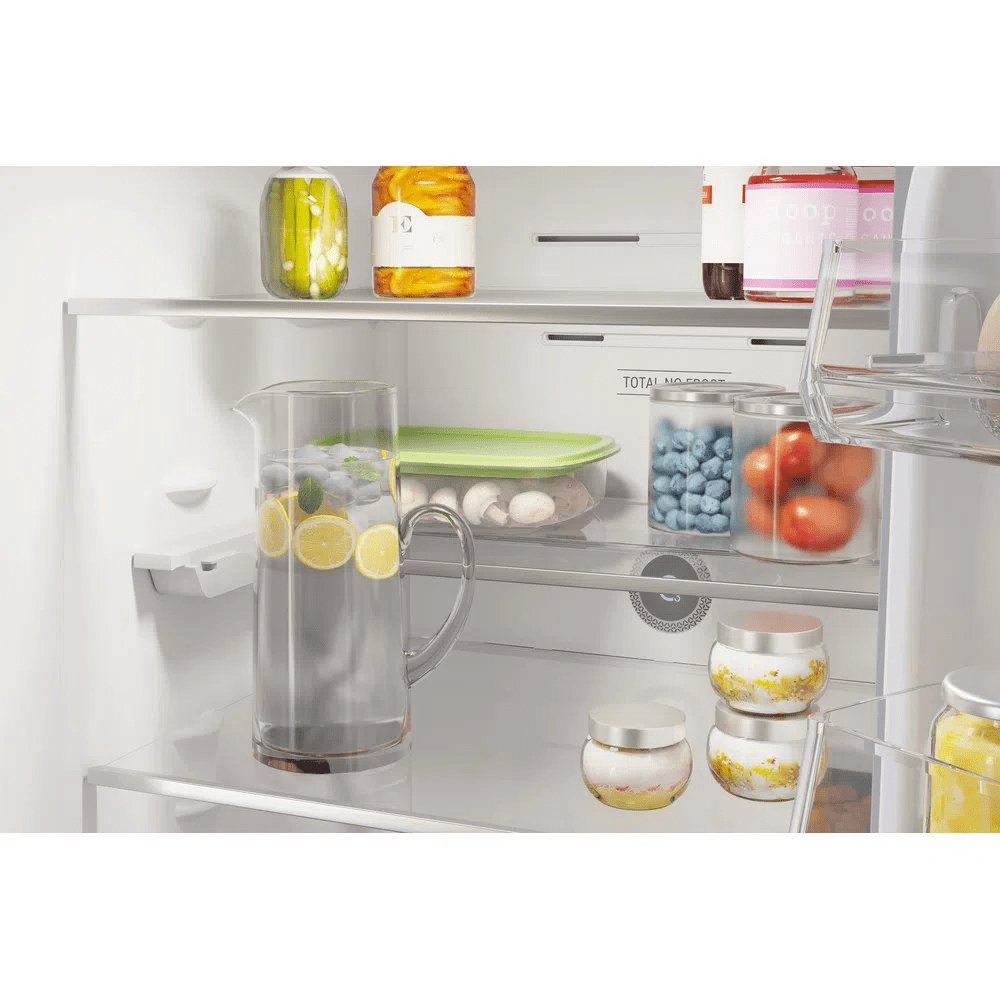 Hotpoint H9X94TSX 367 Litre Freestanding Fridge Freezer, Frost Free, 59.6cm Wide - Satin Stainless Steel | Atlantic Electrics
