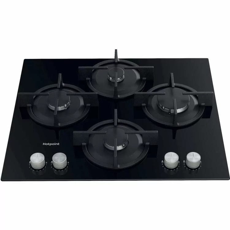 Hotpoint HGS61SBK 60cm 4 Zone Gas Hob - Black | Atlantic Electrics