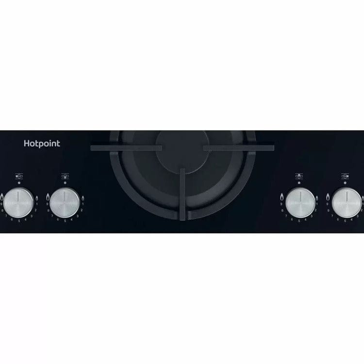 Hotpoint HGS61SBK 60cm 4 Zone Gas Hob - Black | Atlantic Electrics