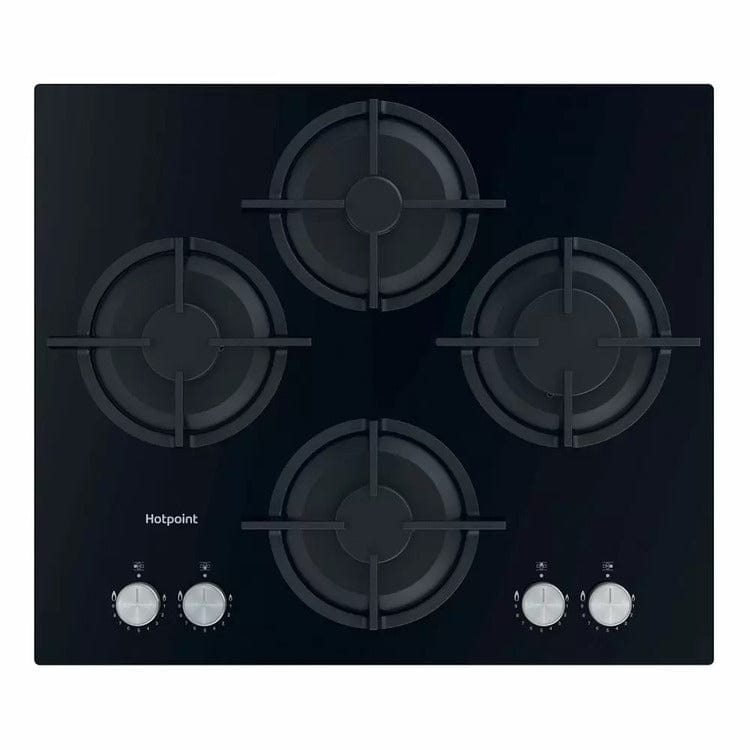 Hotpoint HGS61SBK 60cm 4 Zone Gas Hob - Black | Atlantic Electrics