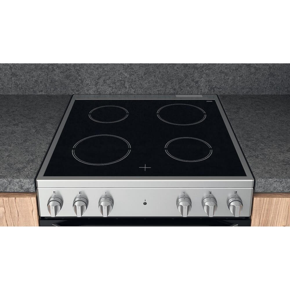 Hotpoint HS67V5KHX Electric Freestanding Cooker: 60Cm - Inox | Atlantic Electrics