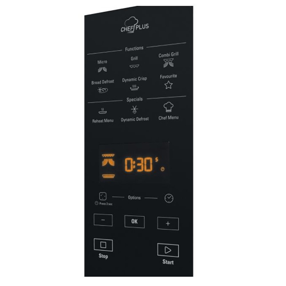 Hotpoint MWH27321B Chefplus 25L Microwave Oven & Grill with Crisp Function - Black | Atlantic Electrics