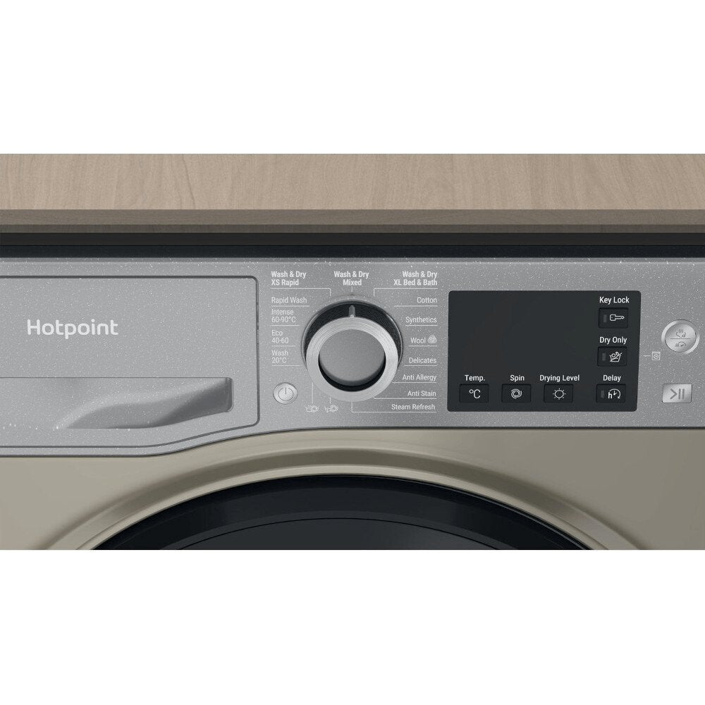 Hotpoint NDB8635GK 8kg/6kg Washer Dryer with 1400 rpm, 59.5cm Wide - Graphite | Atlantic Electrics
