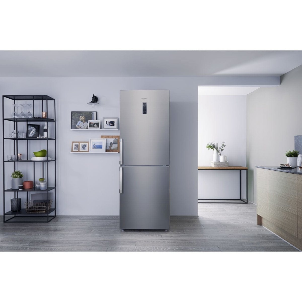 Hotpoint NFFUD191X1 450 Litre Freestanding Fridge Freezer 60-40 Split Frost Free 70cm Wide - Stainless Steel | Atlantic Electrics