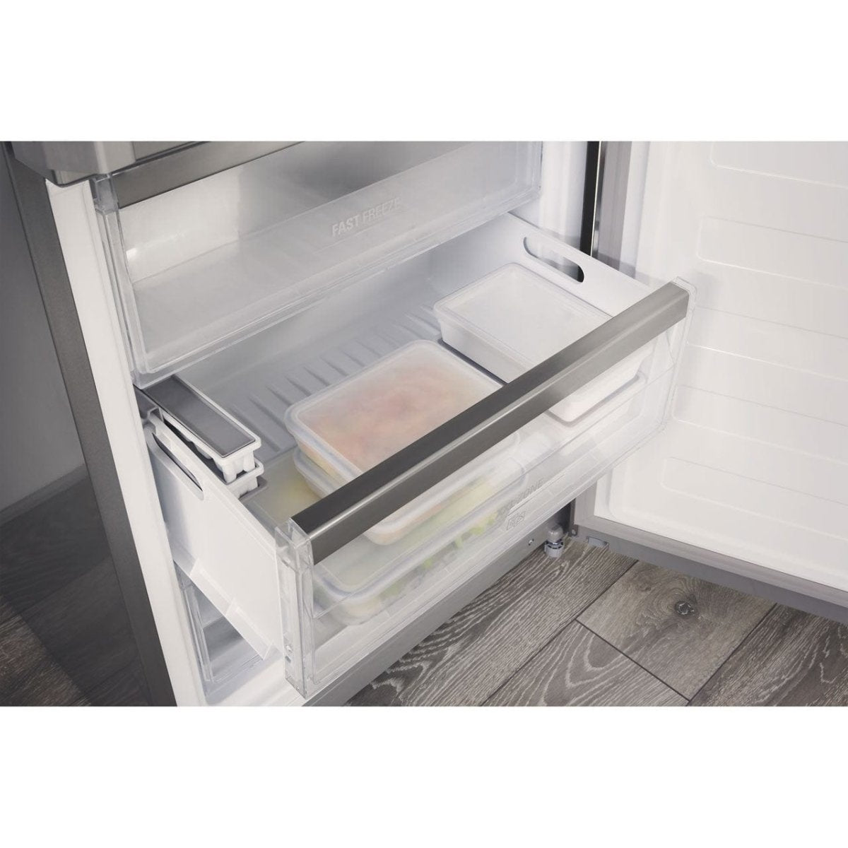 Hotpoint NFFUD191X1 450 Litre Freestanding Fridge Freezer 60-40 Split Frost Free 70cm Wide - Stainless Steel | Atlantic Electrics