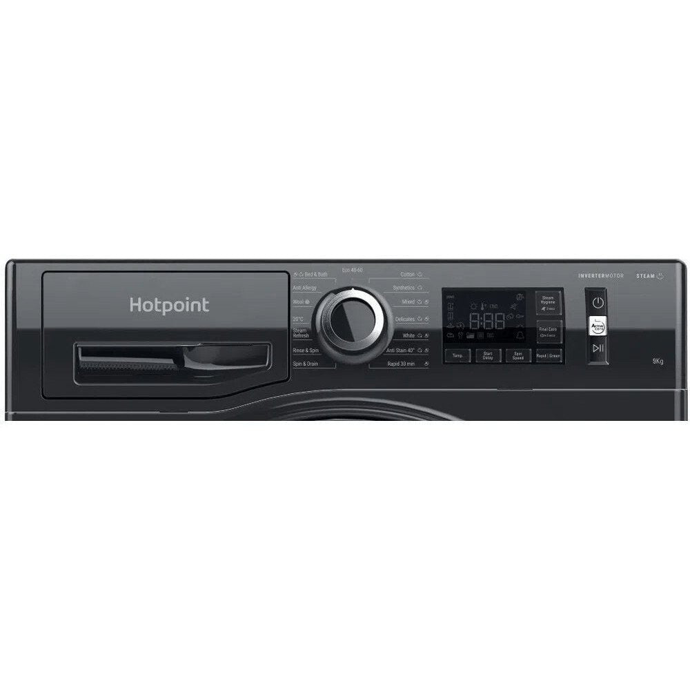 Hotpoint NM11946BCAUKN 9kg Washing Machine with 1400 rpm - Black | Atlantic Electrics