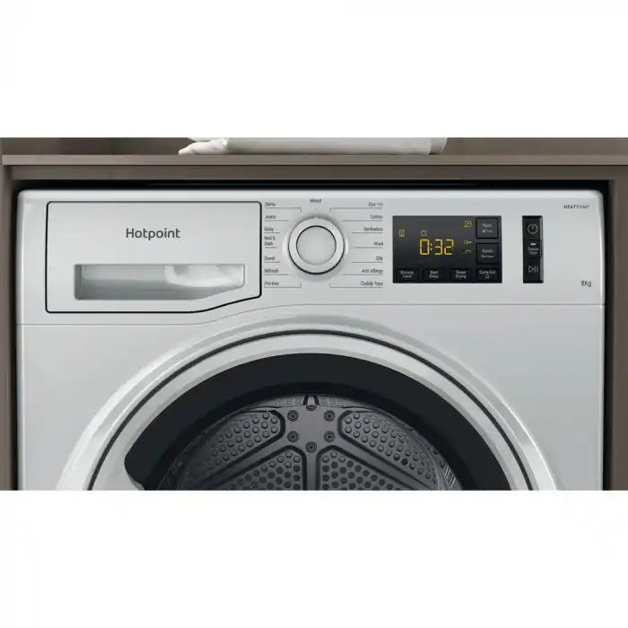 Hotpoint NTM1182UK 8kg Heat Pump Dryer - White | Atlantic Electrics