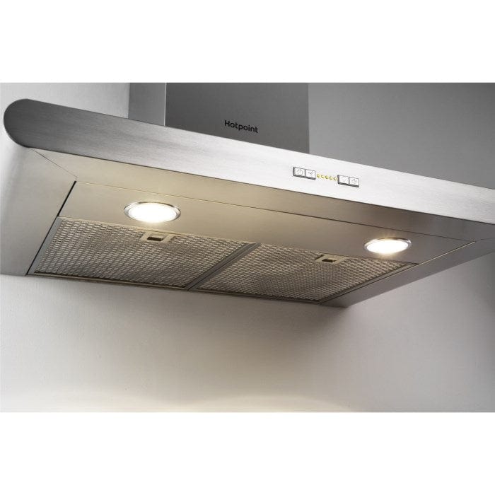 HOTPOINT PHC77FLBIX 70cm Chimney Cooker Hood - Stainless Steel | Atlantic Electrics
