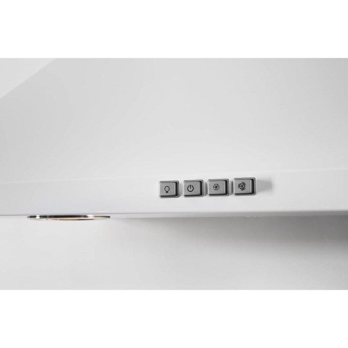 Hotpoint PHPC65FLMX 60cm Chimney Cooker Hood - White | Atlantic Electrics