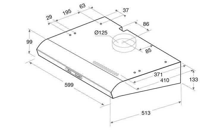 HOTPOINT PSLMO65FLSX 60cm Conventional Cooker Hood - Stainless Steel | Atlantic Electrics