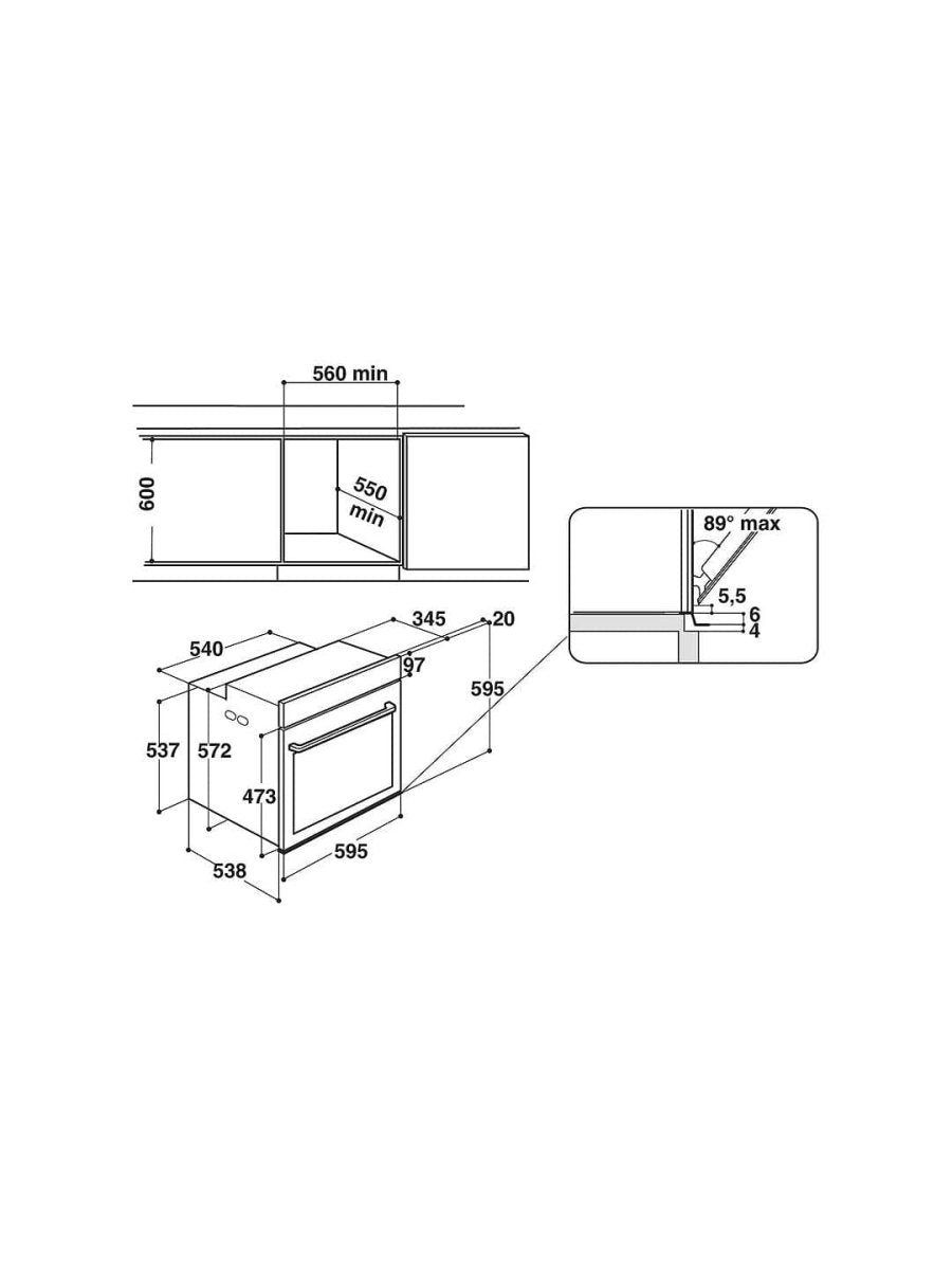 Hotpoint SI4854PIX Multifunction Single Oven With Pyrolytic Cleaning - Stainless Steel | Atlantic Electrics