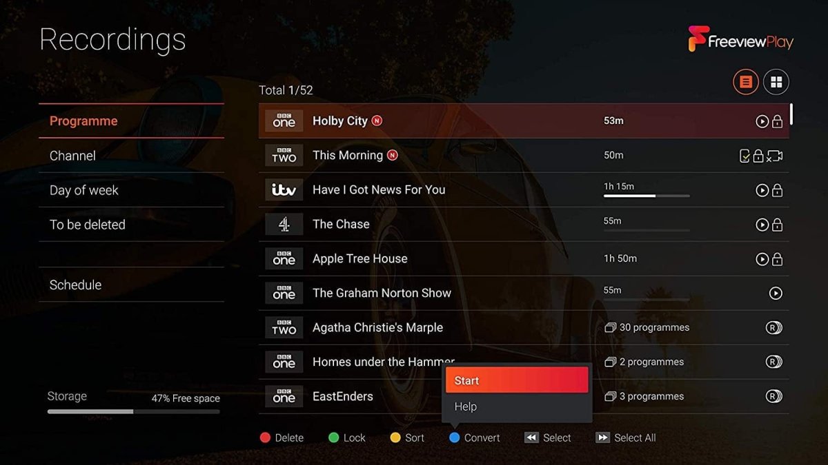 Humax FVPAURA4KGTR2TB Aura Android TV 4K Recorder Freeview Box 2TB Black | Atlantic Electrics