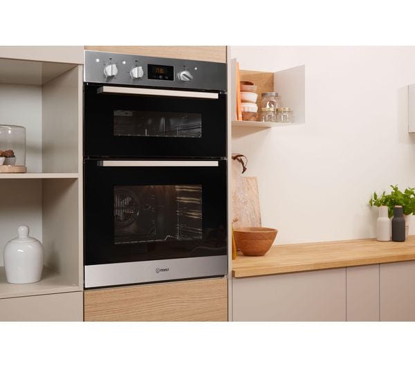 Indesit Aria IDD6340IX Built In Electric Double Oven - Stainless Steel - A/A Rated | Atlantic Electrics