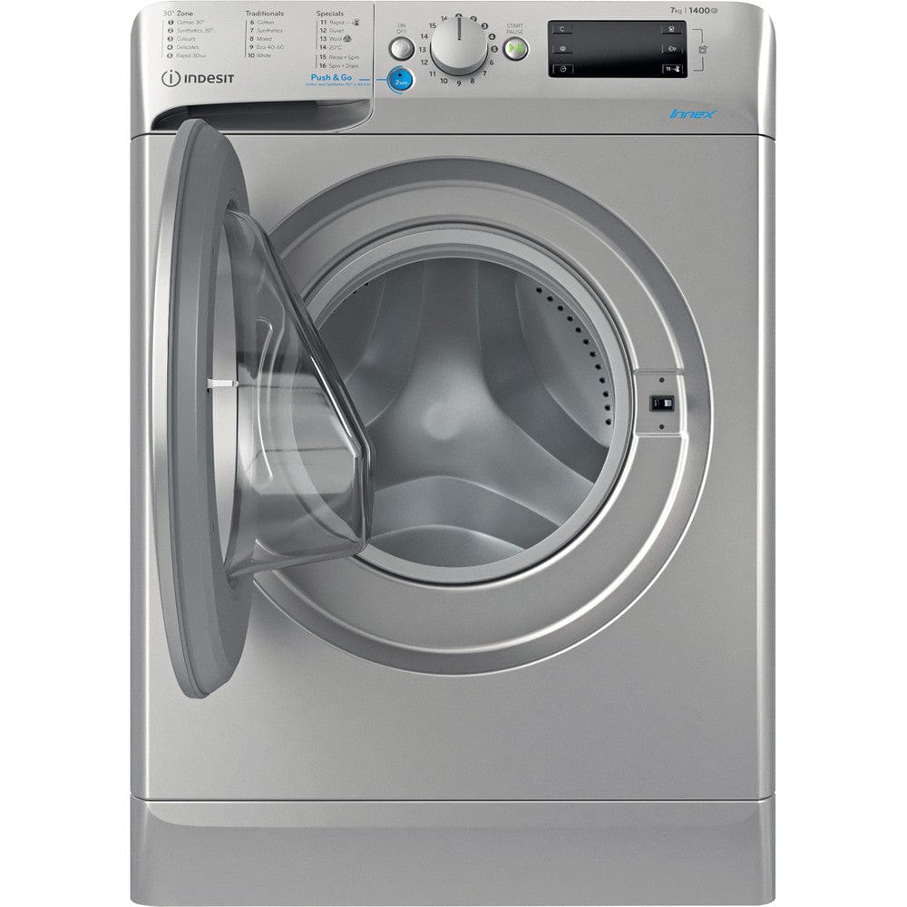 Indesit BWE71452SUKN 7KG 1400rpm Washing Machine Silver | Atlantic Electrics