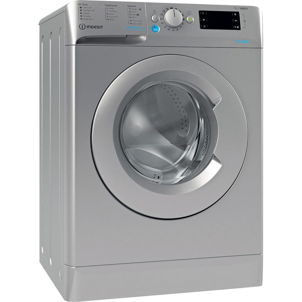 Indesit BWE71452SUKN 7KG 1400rpm Washing Machine Silver | Atlantic Electrics