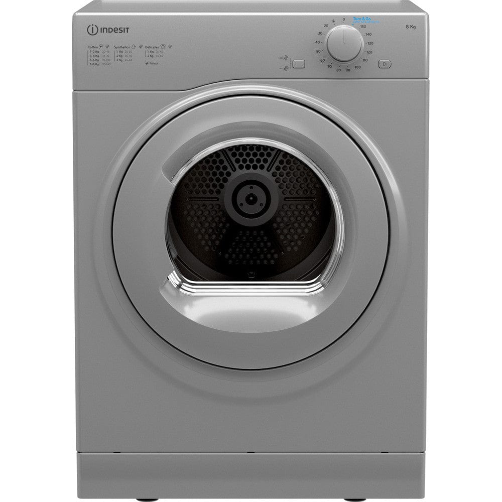 Indesit I1D80SUK 8KG Vented Tumble Dryer Silver | Atlantic Electrics