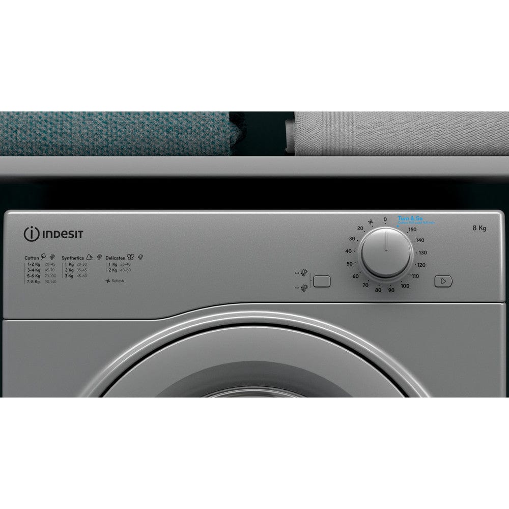 Indesit I1D80SUK 8KG Vented Tumble Dryer Silver | Atlantic Electrics