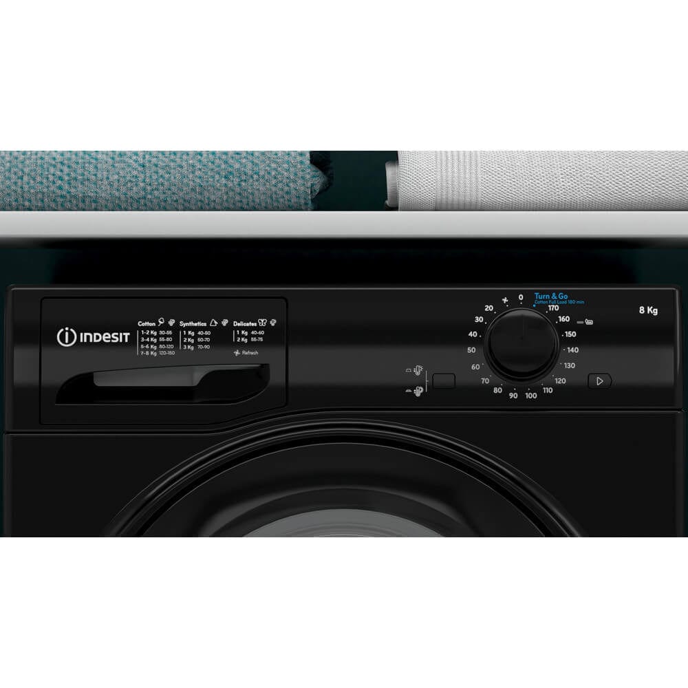 Indesit I2D81BUK 8Kg Freestanding Condenser Tumble Dryer Black | Atlantic Electrics