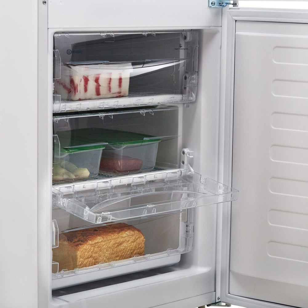 Indesit IBD5515W 206 Litre Freestanding Fridge Freezer 60-40 Split Frost Free 55cm Wide - White - Atlantic Electrics - 39478083125471