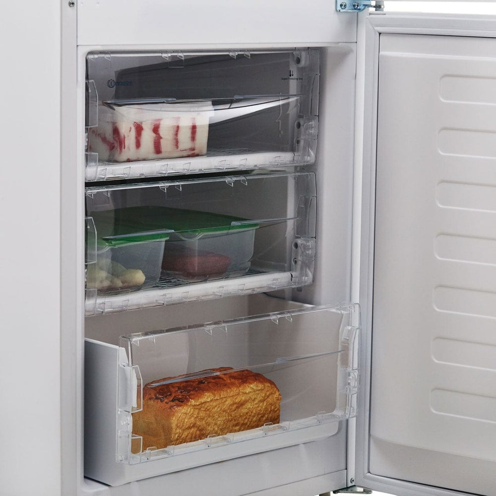 Indesit IBD5515W 206 Litre Freestanding Fridge Freezer 60-40 Split Frost Free 55cm Wide - White - Atlantic Electrics - 39478083059935