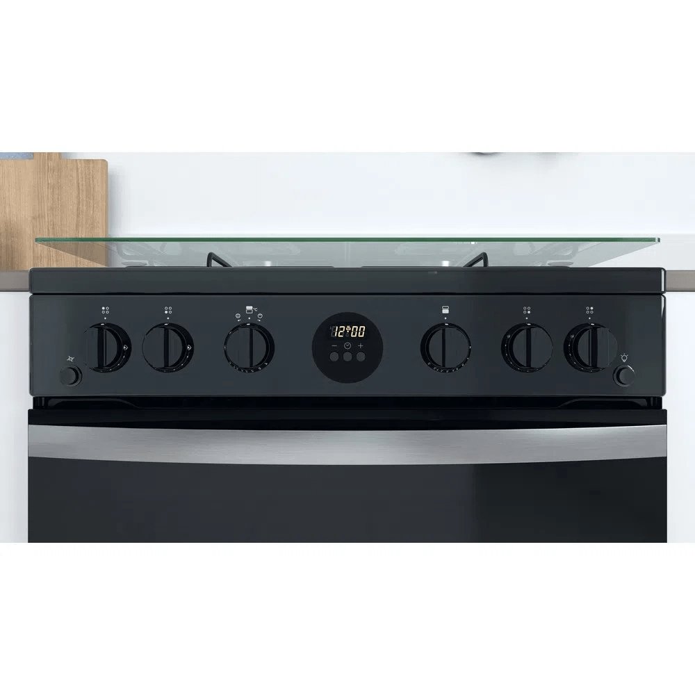 Indesit ID67G0MCBUK 85 Litre Double Cooker, 60cm Wide - Black | Atlantic Electrics