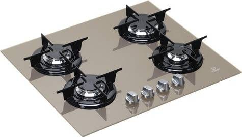 Indesit IPG640STD Four Zone 59cm Gas Hob in Turtledove | Atlantic Electrics