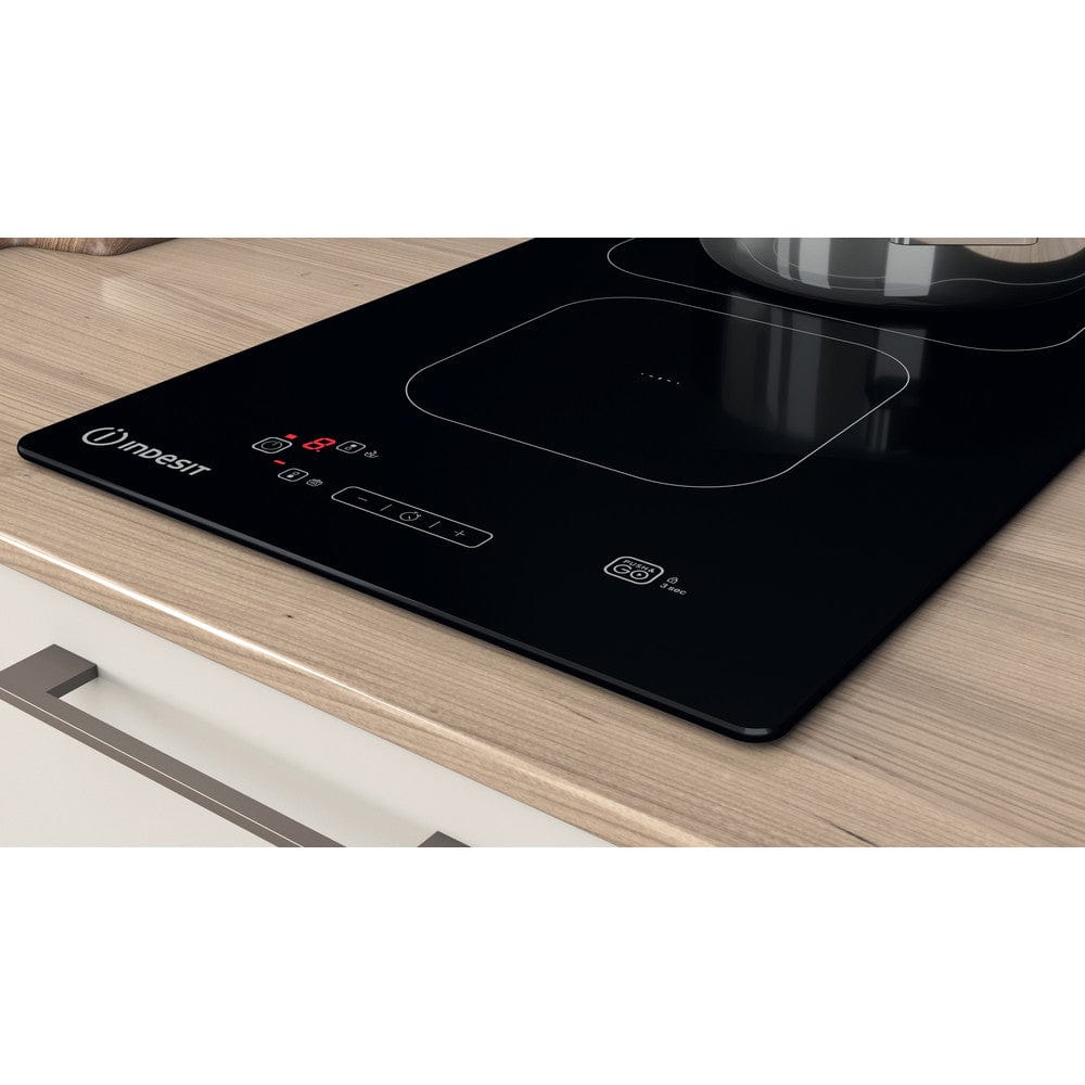 Indesit IS19Q30NE 30Cm Glass Induction With Dual Zone And Auto Functions - Black | Atlantic Electrics