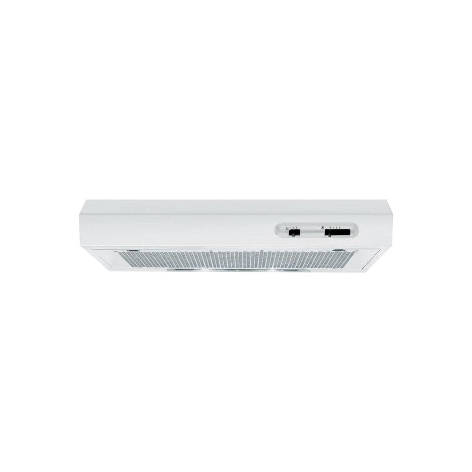 INDESIT ISLK66FLSW 60cm Conventional Cooker Hood - White | Atlantic Electrics