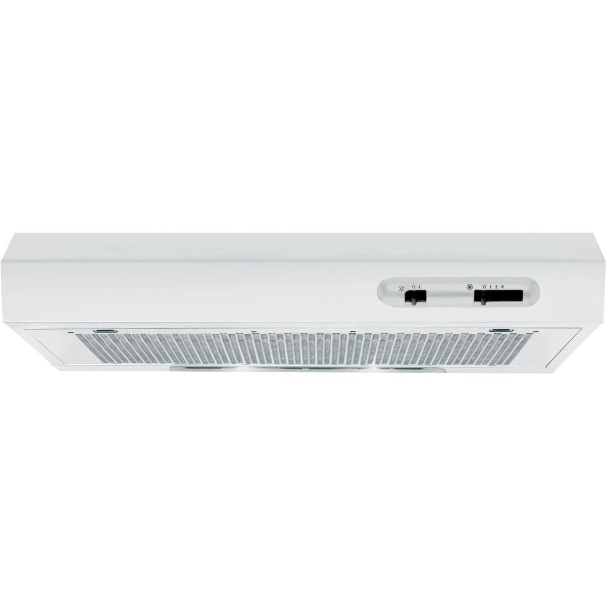 INDESIT ISLK66FLSW 60cm Conventional Cooker Hood - White | Atlantic Electrics