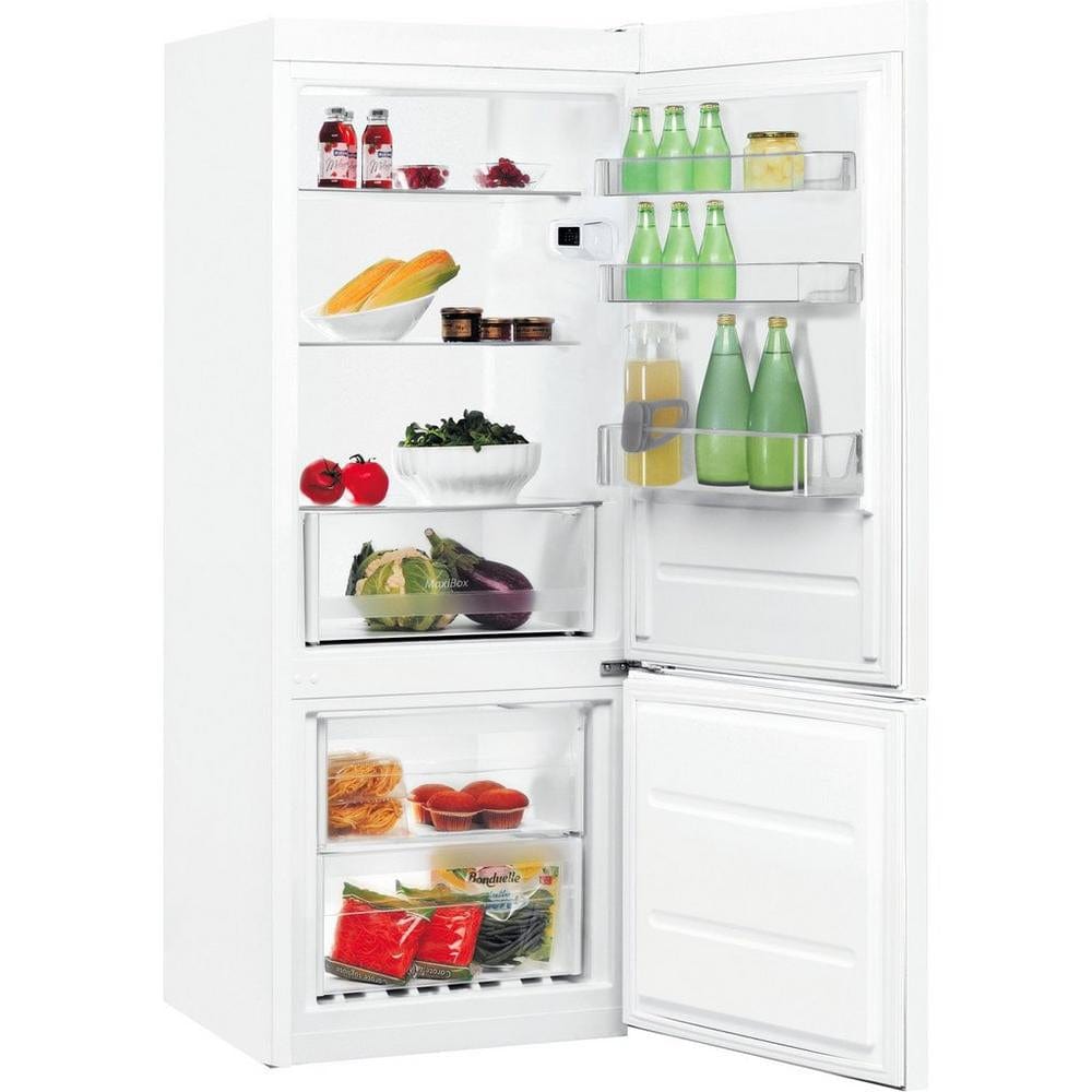 Indesit LI6S1EWUK 60cm Fridge Freezer with Low Frost technology 70-30 split 272L over 15 shopping bags in white | Atlantic Electrics