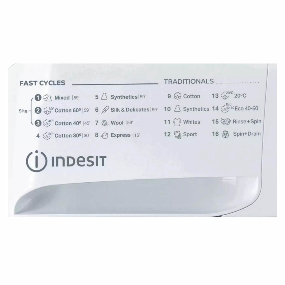 Indesit MTWC91284WUK 9kg 1200rpm Spin Freestanding Washing Machine White | Atlantic Electrics