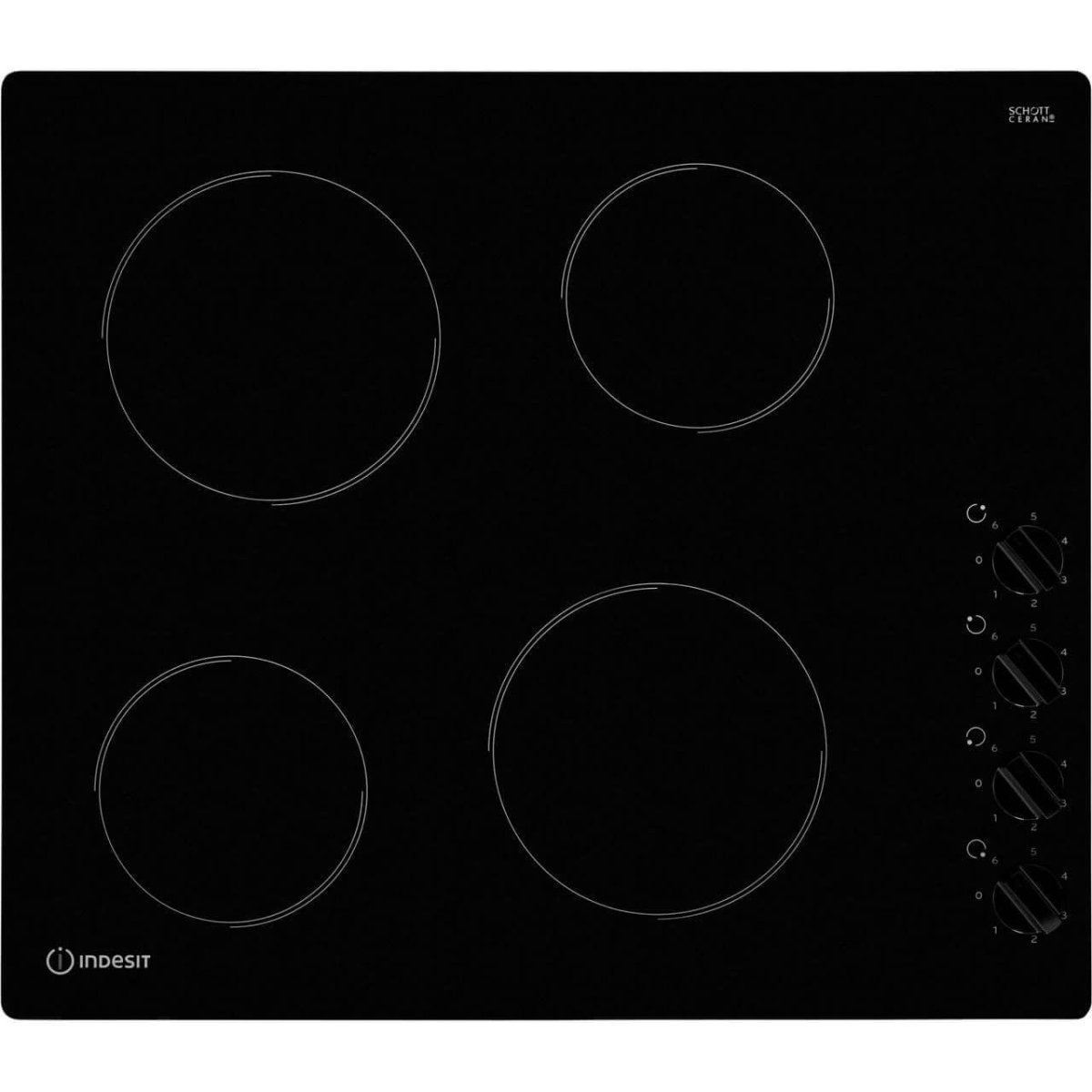 Indesit RI860C 58cm Ceramic Hob - Black | Atlantic Electrics