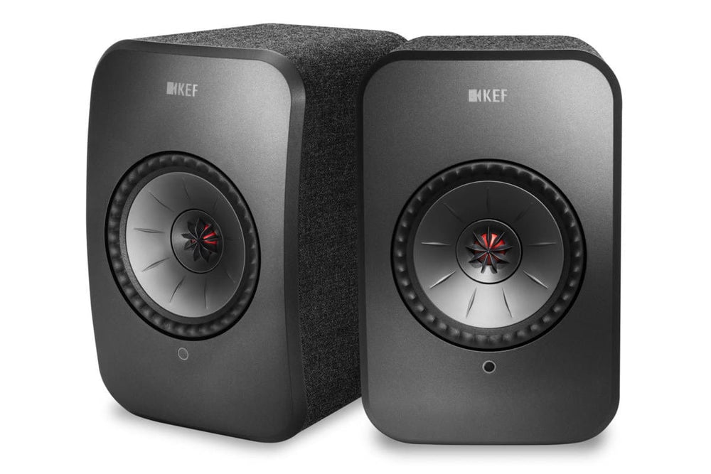 Kef LSX Black Active Wireless Bookshelf Speakers with Bluetooth,Airplay 2 - Atlantic Electrics - 39478111961311