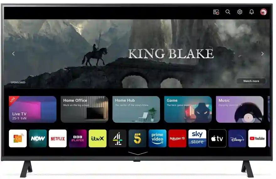 LG 43UR78006LK (2023) LED HDR 4K Ultra HD Smart TV, 43 inch with Freeview Play/Freesat HD, Dark Iron Grey | Atlantic Electrics