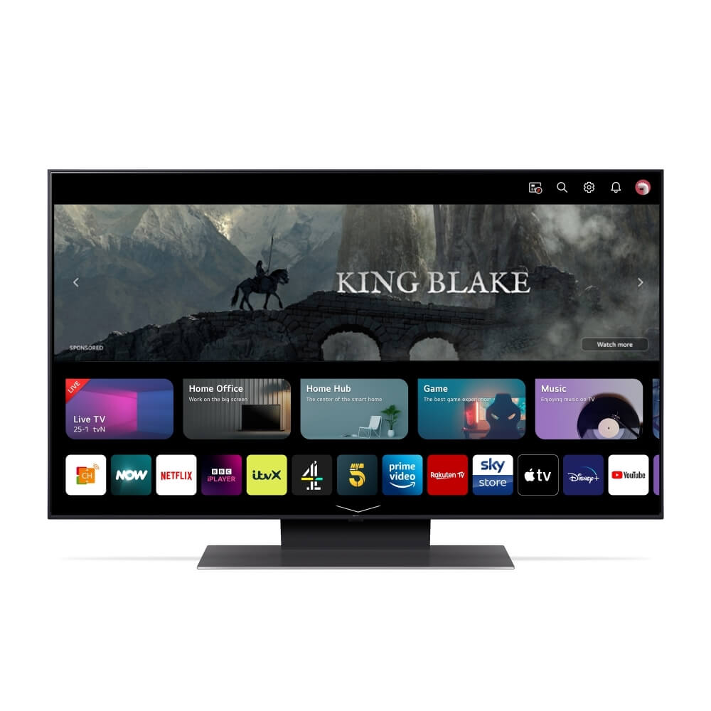 LG 43UR91006LA (2023) LED HDR 4K Ultra HD Smart TV, 43 inch with Freeview Play/Freesat HD, Ashed Blue | Atlantic Electrics