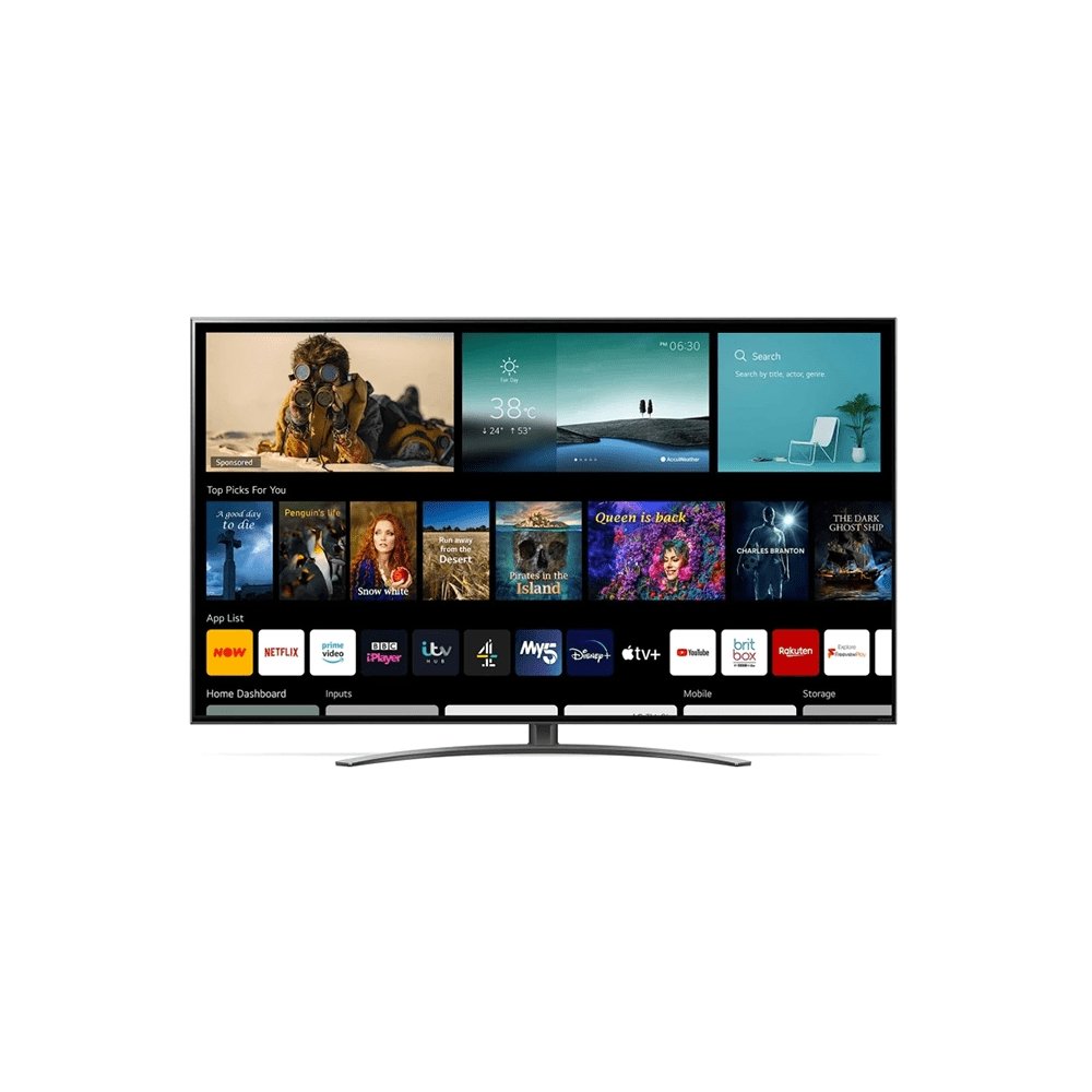 LG 55NANO886PB (2021) LED HDR NanoCell 4K Ultra HD Smart TV, 55 inch with Freeview Play-Freesat HD & Dolby Atmos, Dark Steel Silver | Atlantic Electrics