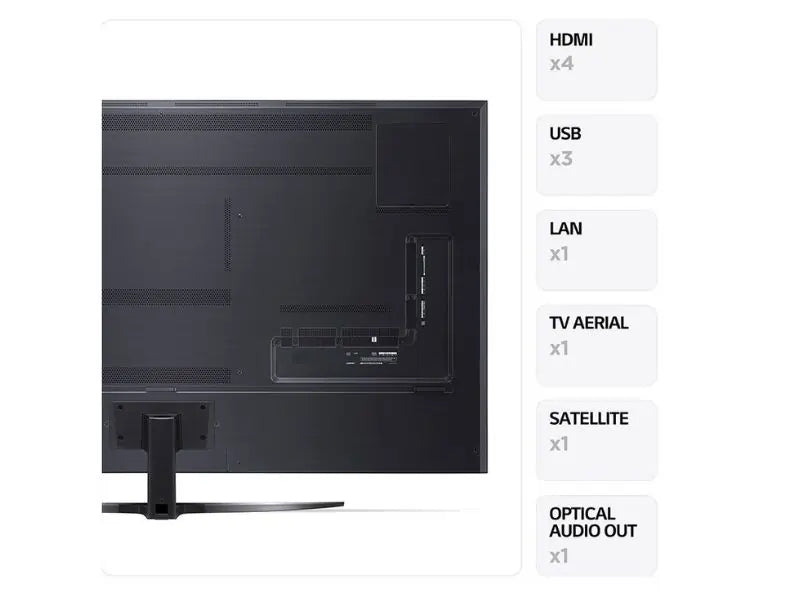 LG 75QNED916QE (2023) QNED MiniLED HDR 4K Ultra HD Smart TV, 75 inch with Freeview Play/Freesat HD - Dark Steel Silver | Atlantic Electrics
