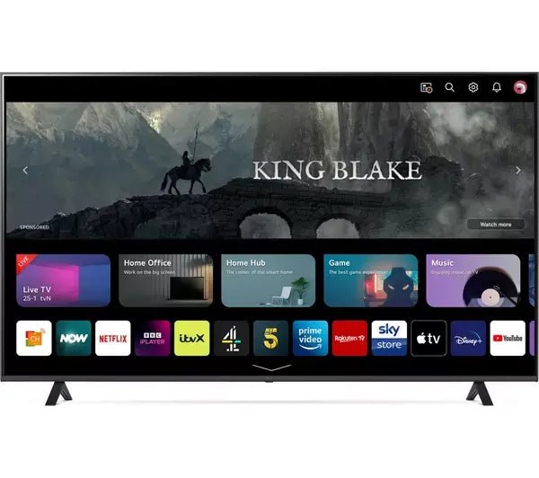 LG 75UR78006LK (2023) LED HDR 4K Ultra HD Smart TV, 75 inch with Freeview Play/Freesat HD - Dark Iron Grey | Atlantic Electrics