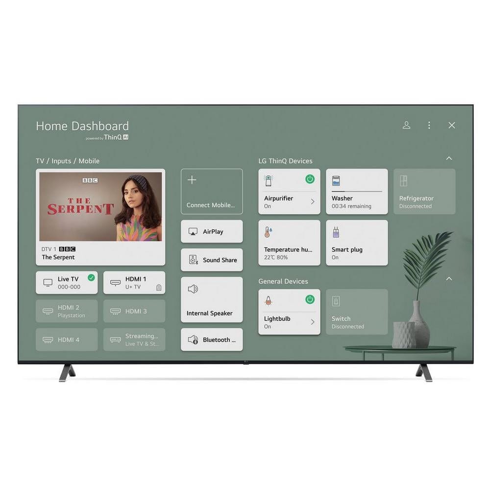 LG 86UP80006LA (2021) LED HDR 4K Ultra HD Smart TV, 86 inch with Freeview Play-Freesat HD & Dolby Atmos, Ashed Blue | Atlantic Electrics