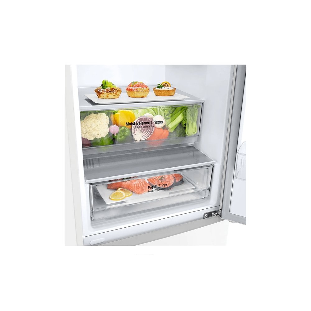 LG GBB61SWJEC 59.5cm Frost Free Fridge Freezer White | Atlantic Electrics