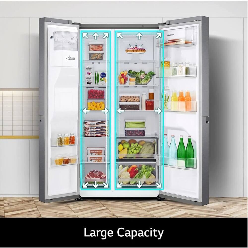 LG GSLD50DSXM 91.3cm Frost Free American Style Fridge Freezer Graphite | Atlantic Electrics
