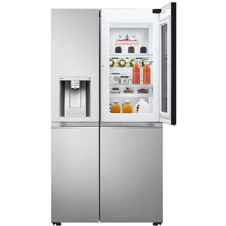 LG InstaView GSXV90BSAE Plumbed American-Style Smart Fridge Freezer - Stainless Steel | Atlantic Electrics