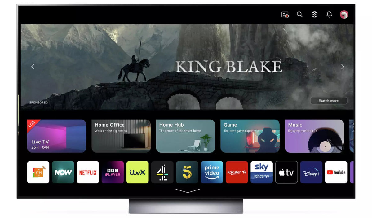 LG OLED83G36LA (2023) OLED HDR 4K Ultra HD Smart TV, 83 inch with Freeview Play/Freesat HD, Dolby Atmos & One Wall Design - Titanium Grey | Atlantic Electrics