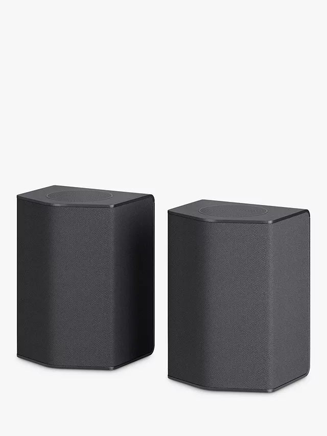 LG S95QR Bluetooth Wi-Fi Soundbar with Meridian Technology, High Resolution Audio, Dolby Atmos, DTS:X, Wireless Subwoofer & Rear Speakers, Dark Steel Silver | Atlantic Electrics