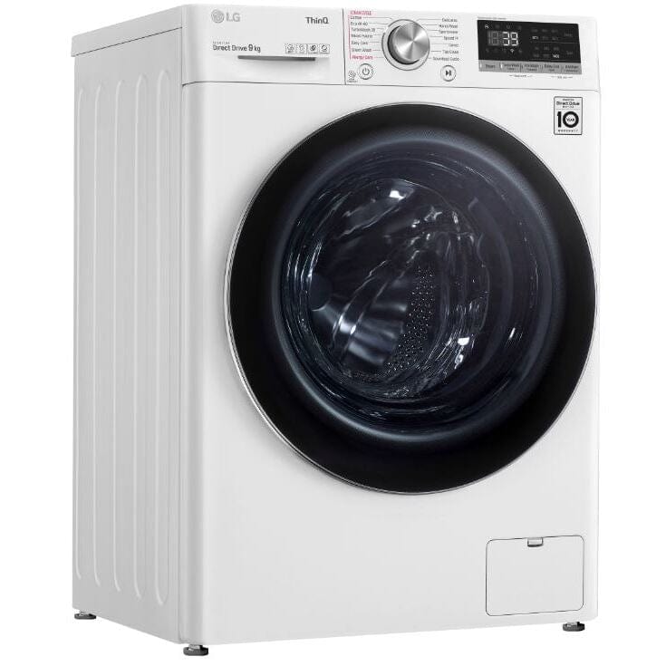 LG V9 F4V909WTSE Wifi Connected 9Kg Washing Machine with 1400 rpm - White | Atlantic Electrics