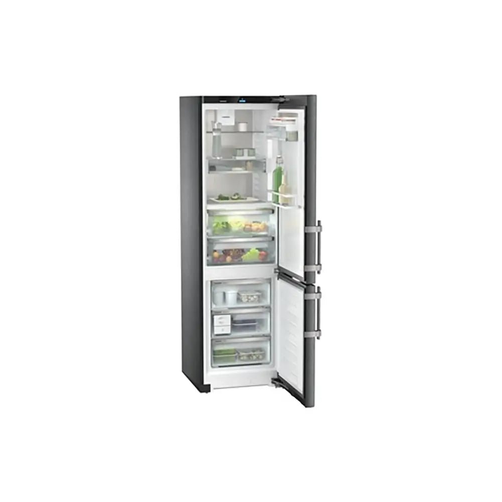 Liebherr CBNBSA5753 Prime 362 Litre Fridge Freezer with BioFresh and NoFrost, 59.7cm Wide - BlackSteel | Atlantic Electrics