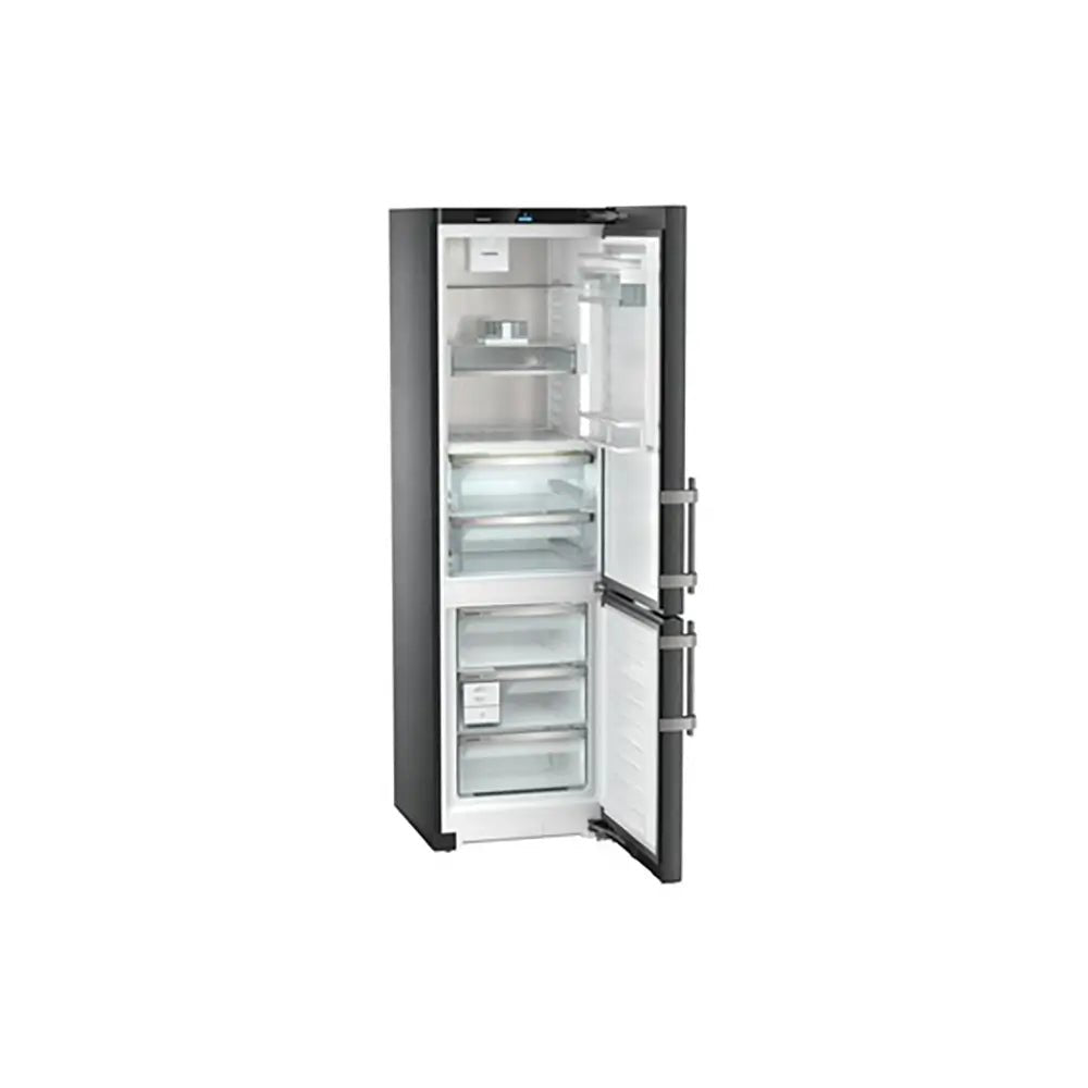 Liebherr CBNBSA5753 Prime 362 Litre Fridge Freezer with BioFresh and NoFrost, 59.7cm Wide - BlackSteel | Atlantic Electrics