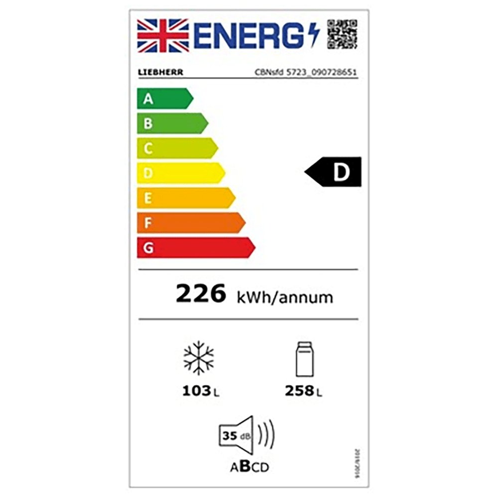 Liebherr CBNSFD5723 Plus 360 Litre Fridge Freezer with BioFresh, NoFrost- 59.7cm Wide | Atlantic Electrics